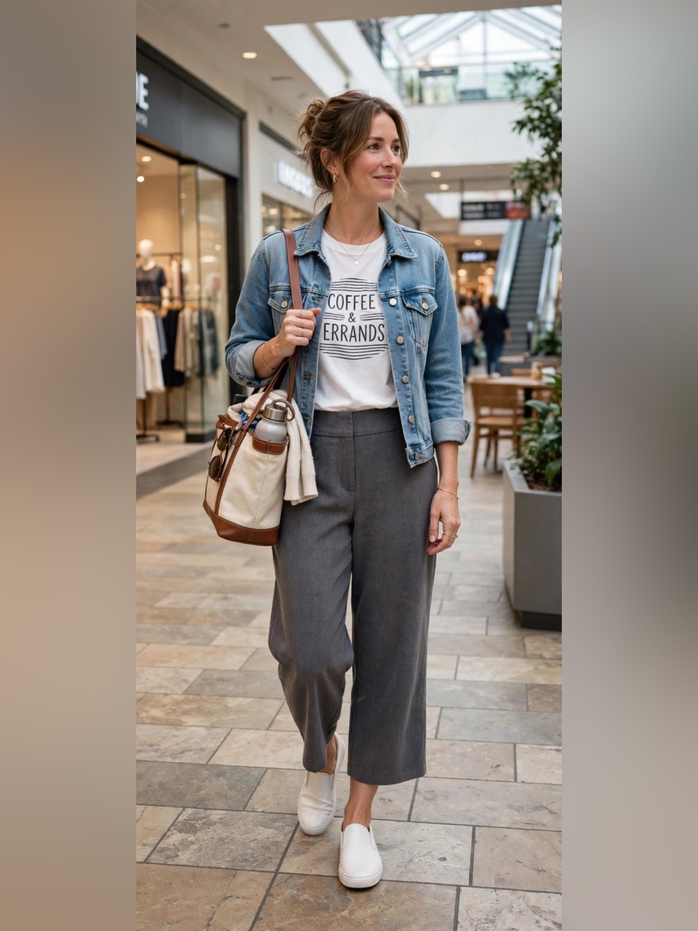 Nicole Miller Dark Gray Cropped Ponte Pull-On Capris